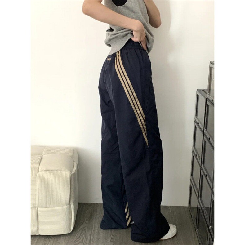 【有货】ZQ678ZZ-特39美式复古条纹休闲裤宽松直筒抽绳冲锋裤子,男装休闲裤,星座1007（原301D）