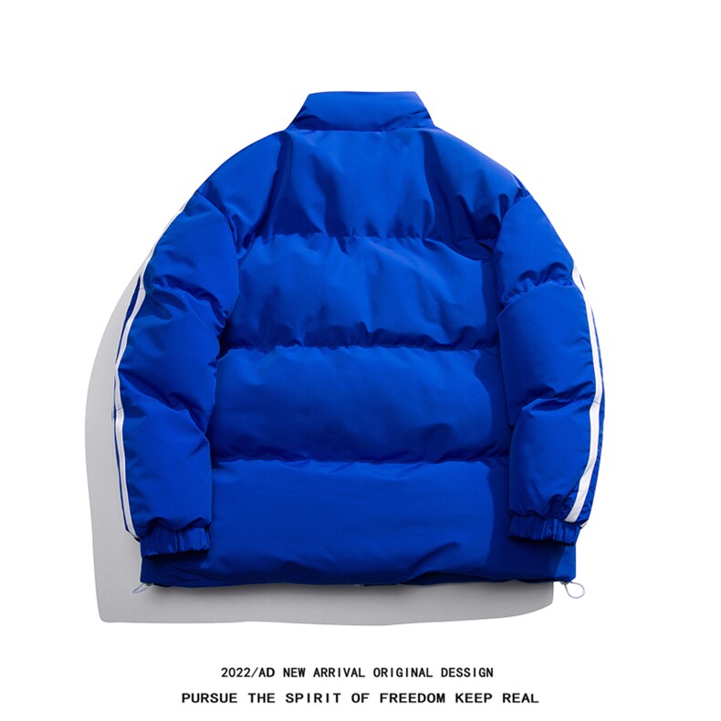 白底冬季侧边两条杠羊羔绒保暖百搭立领棉衣MY355P115控158,男装棉衣,电商A247-1