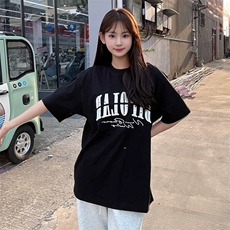 万针全刺绣工艺抖音得物高品质260克重磅纯棉双纱美式高街短袖T恤，男装T恤，电商A486-1