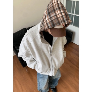 网络图现货冬季新款宽松假两件毛呢连帽棉服外套RM67-P105图片