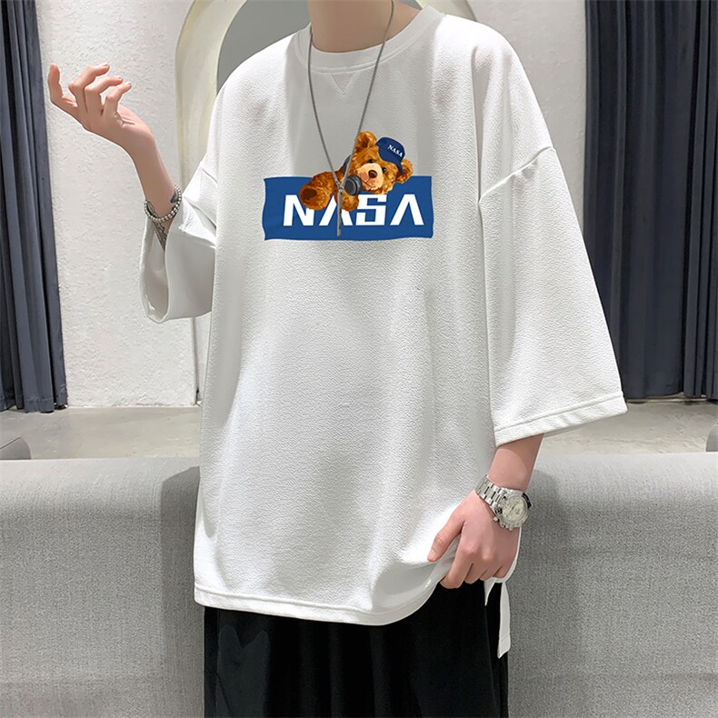Q11247-P30NASA春夏季七分袖t恤男大码五分袖男短袖中袖大皂风,男装T恤,电商A040