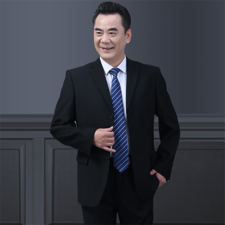 304/P205长期主推款！爸爸装中老年西服套装男商务正装中年人礼服，男装西服套装，星座1216（原钱塘722）