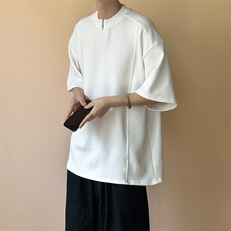 现货-主推设计感潮牌短袖T恤男个性半袖上衣A351-AT2473-P45,男装T恤,电商A351