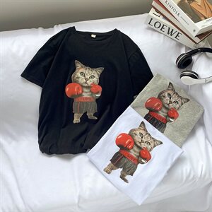 港风纯棉短袖T恤男潮流韩版印花圆领时尚休闲半袖男t恤衫T08-P18