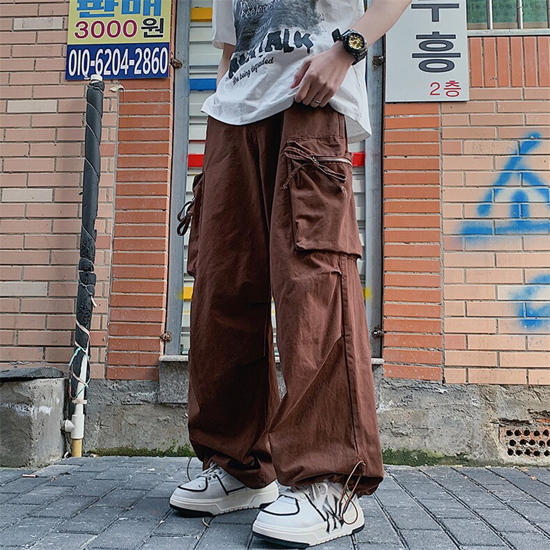 春秋款纯棉韩式工装长裤男宽松直筒束脚休闲裤子XZ212-QAK883-P62,男装工装外套,星座212