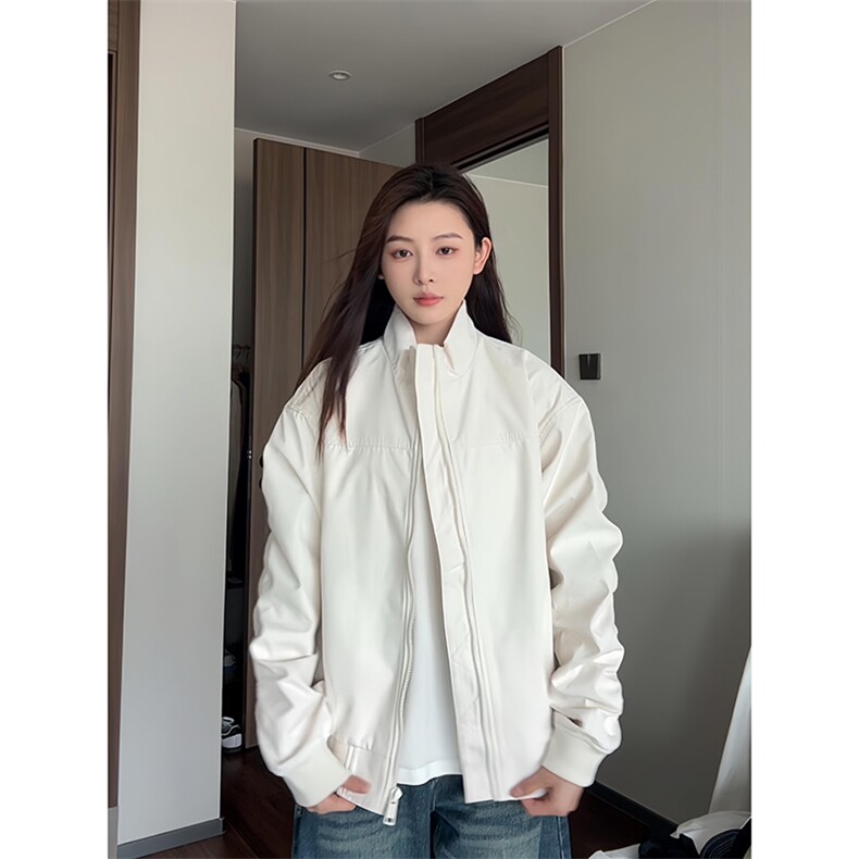 26春装新款美拉德立领飞行夹克boxy廓形休闲百搭外套上衣 JK6500图片