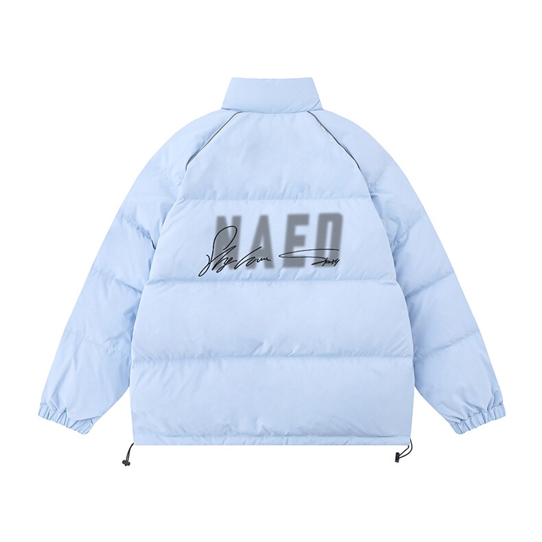 白底23新款冬季时尚百搭宽松字母印花羽绒服外套YR63002P225控298,男装棉衣,电商A268-1