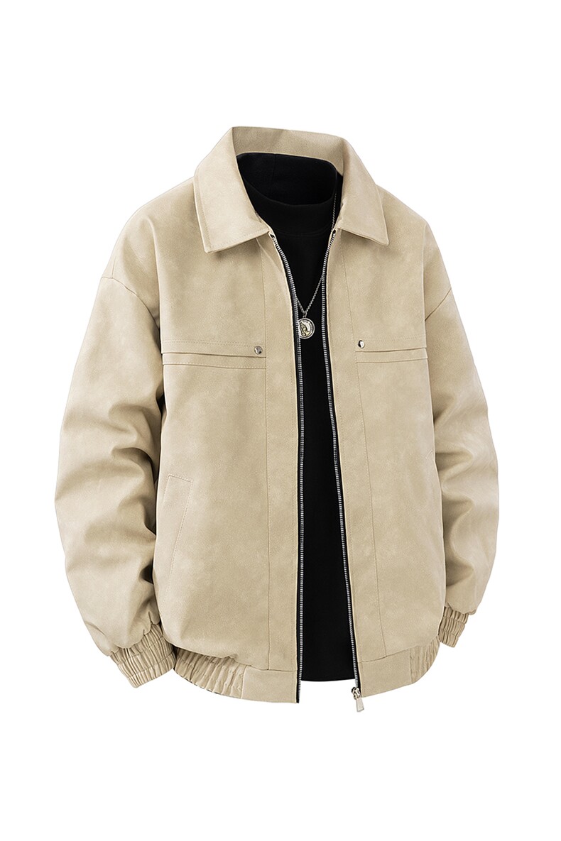 2026春季新款直播品质休闲皮夹克飞行服皮衣男外套2472-P50,男装夹克,星座1402-1