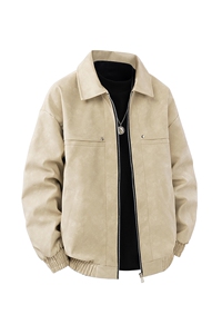 2026春季新款直播品质休闲皮夹克飞行服皮衣男外套2472-P50图片