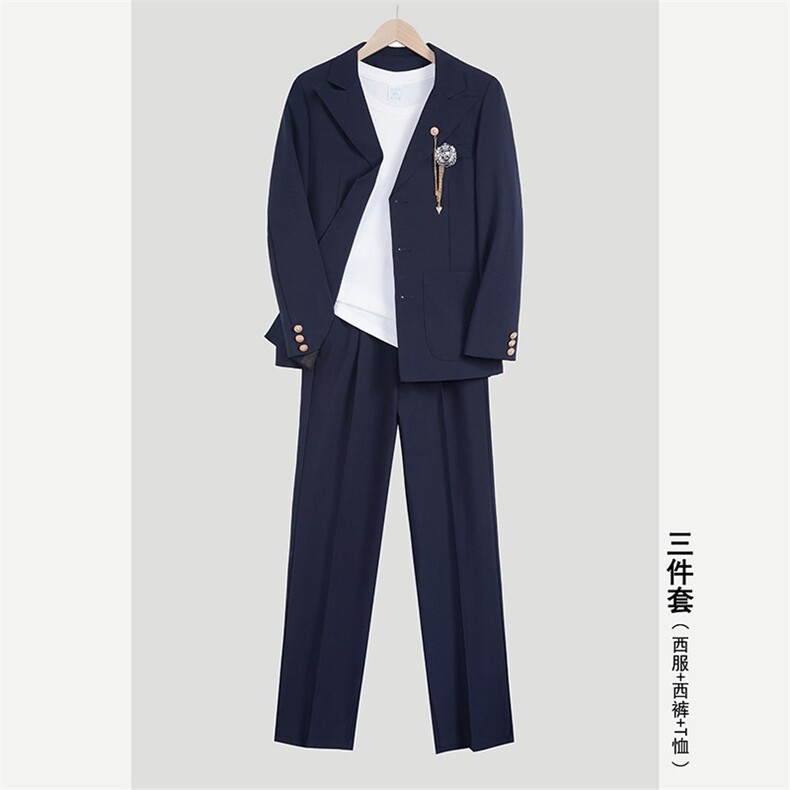 新款学院风dk制服男学生西服外套三粒扣jk西装班服潮W6620-P61,男装西服,星座412-3