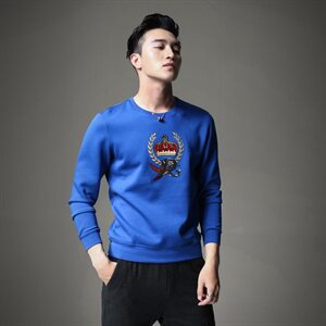 男圆领卫衣刺绣工艺个性潮时尚秋冬男 标准码 货号6057-1图片