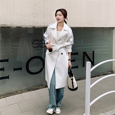 2024年春装新款设计感时尚潮流韩版休闲风衣中长款外套女,女装风衣,一九零, 2024年春装新款设计感时尚潮流韩版休闲风衣中长款外套女,女装风衣,一九零,