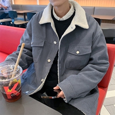主推L-8XL冬款羊羔绒加厚棉服男潮大码保暖棉衣XZ109-P105-控138，男装棉衣，星座109