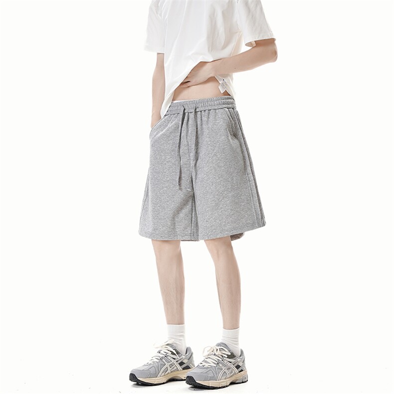 DK59-P28冰丝休闲短裤男夏季薄款宽松大码皱褶条纹凉感五分中裤子,男装牛仔裤,电商A178