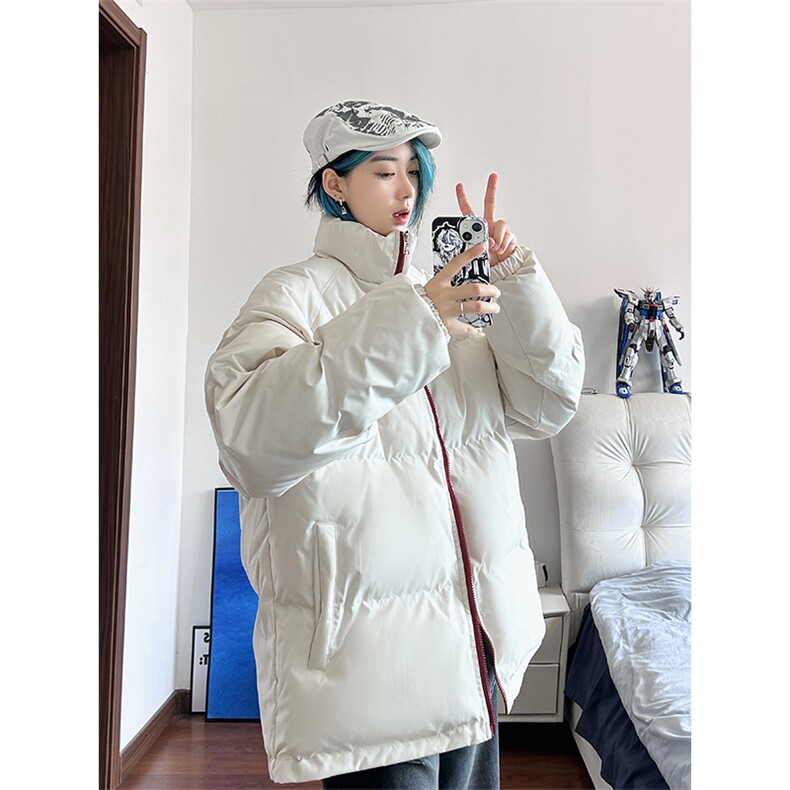 冬季新款港风潮牌男女立领保暖棉服面包服XZ213-7366-P108控128,男装棉衣,星座213