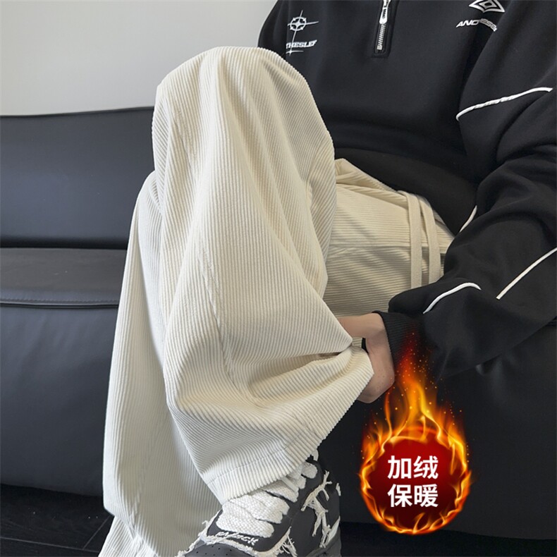 加绒休闲裤男宽松灯芯绒弯刀裤K3657-P45加绒P55控68加绒控78,男装卫衣,星座209-2