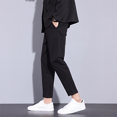 2025秋季新款男士百搭休闲裤小直筒长裤小脚修身九分裤1502-P48，男装休闲裤，星座1006-1