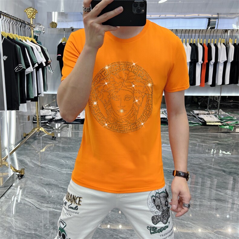 新款时尚高端精品欧货夏季男T恤短袖潮流抖音A227B-A-718-P45,男装T恤,电商A227B（原钱塘4066-1）