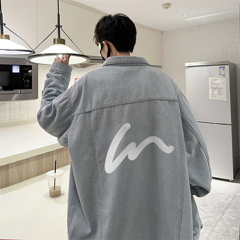 牛仔夹克男大码牛仔外套男茄克NJ77280-P60加绒款-P75,男装夹克,电商A040