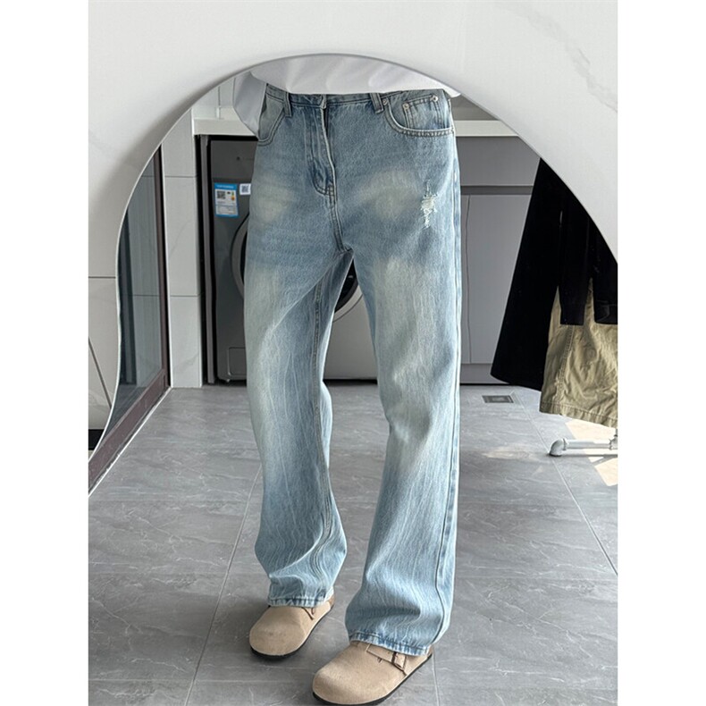 【高质量档口现货特45量大可谈】男破洞裂纹牛仔裤XZ610A-N33025,男装牛仔裤,星座610A