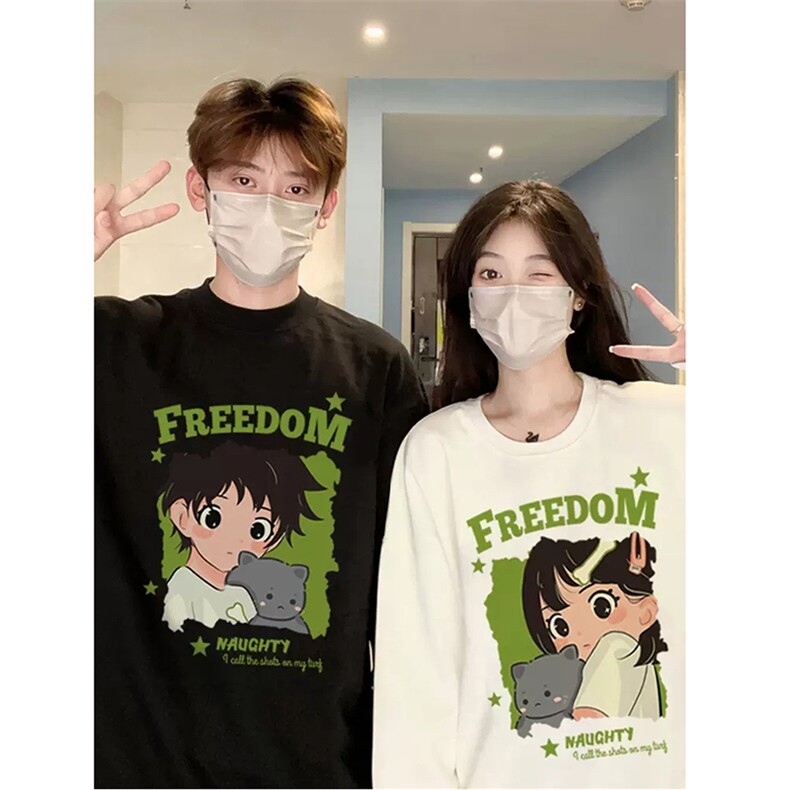 中性情侣卡通长袖圆领卫衣B318B-BB11-P45,男装卫衣,电商B318B