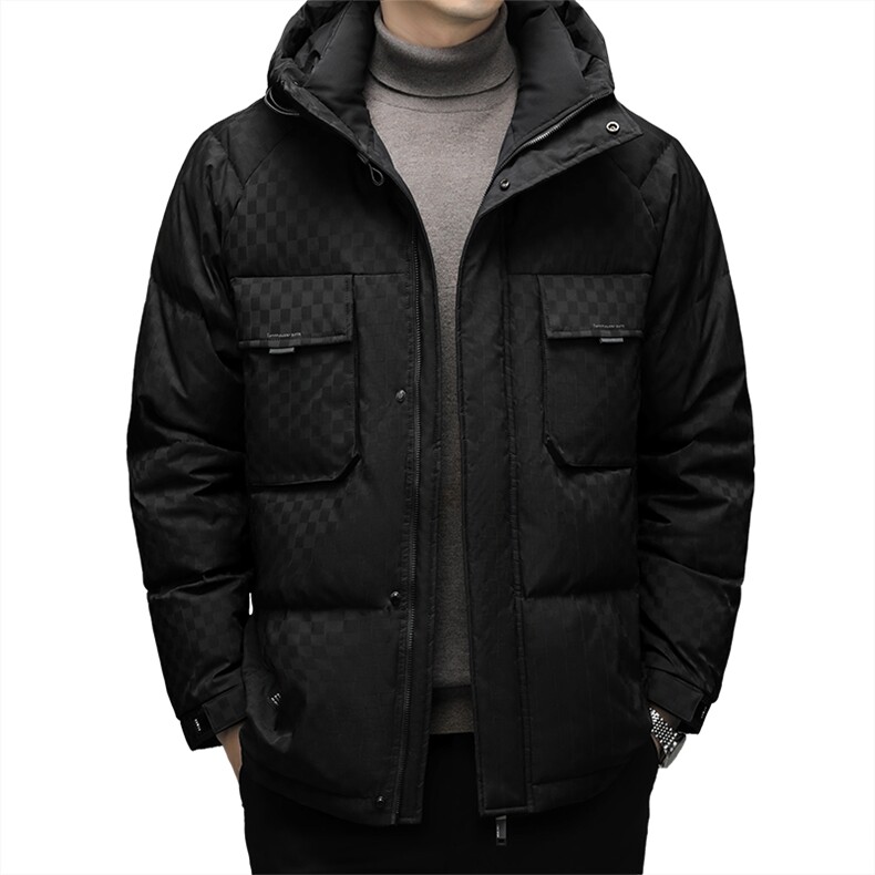 DF22619钱塘2020-2冬季厚款商务休闲有帽中年男士羽绒服P265,男装羽绒服,钱塘207-2