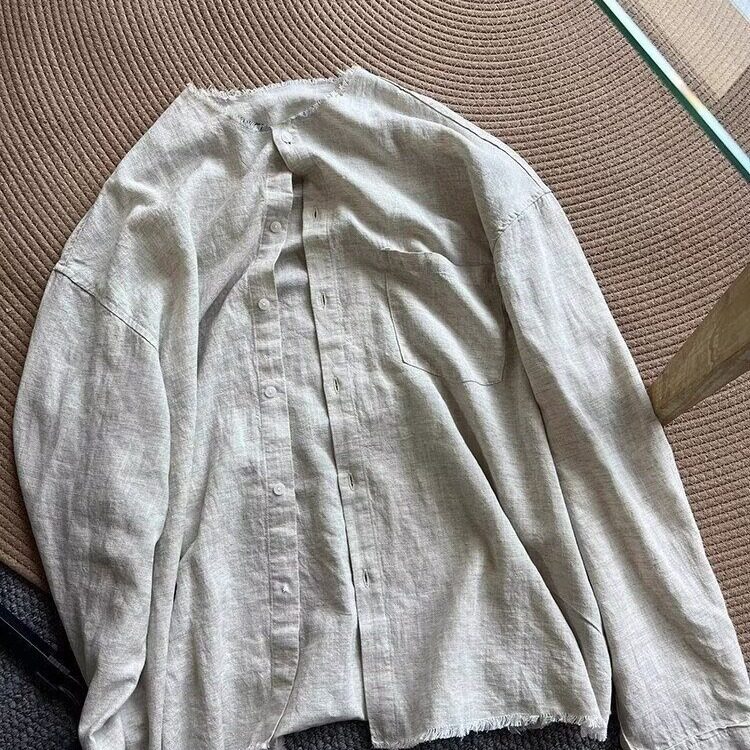 有货DS290-特批38日系复古毛边设计感长袖衬衫男士春秋,男装衬衫,星座603-2
