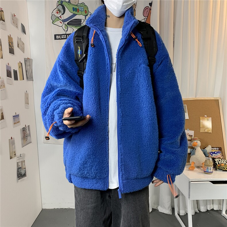 1羊羔毛棉衣外套男加棉加厚ins大码M-5XL情侣棉服男7956P105控138，男装棉衣，星座226-2