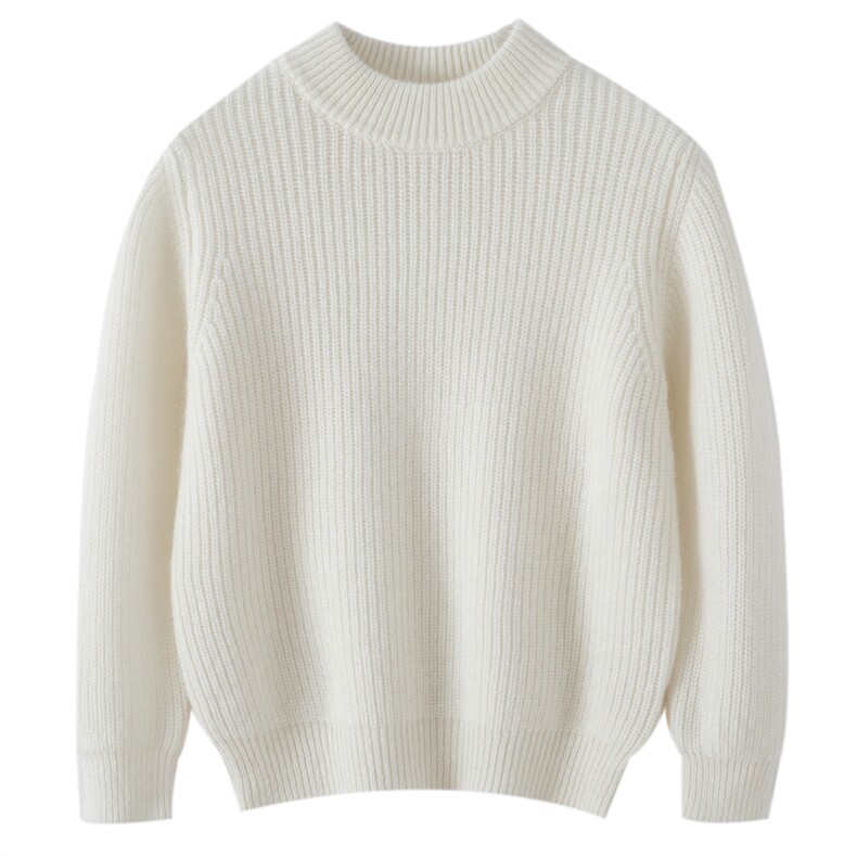 2025年新款百搭七针半高领元宝针羊绒衫，童装儿童羊绒衫，阿古朵