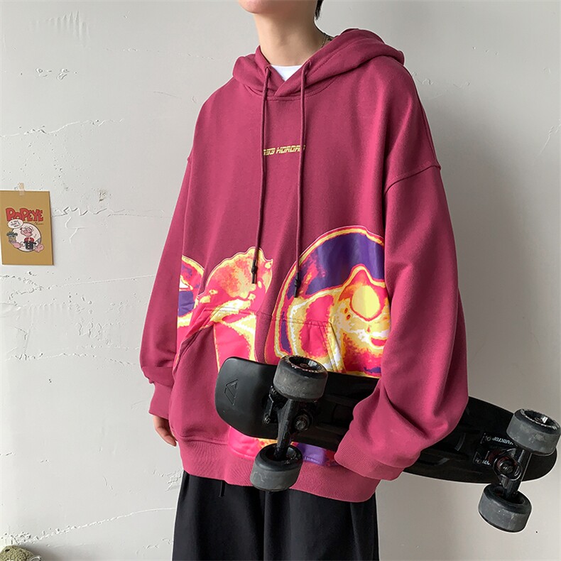 【】A003-HW3125-P58新款炫彩印花时尚连帽卫衣几物2,男装卫衣,电商A003
