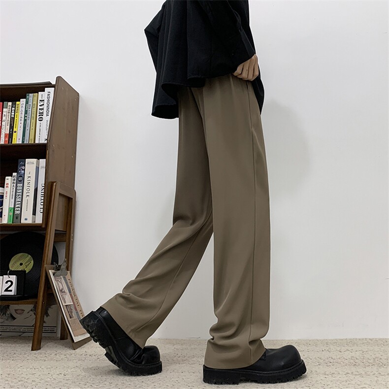 男装设计感裤子2025春夏款ins潮流垂坠时尚宽松百搭长裤XK302-P50,男装休闲裤,电商A178