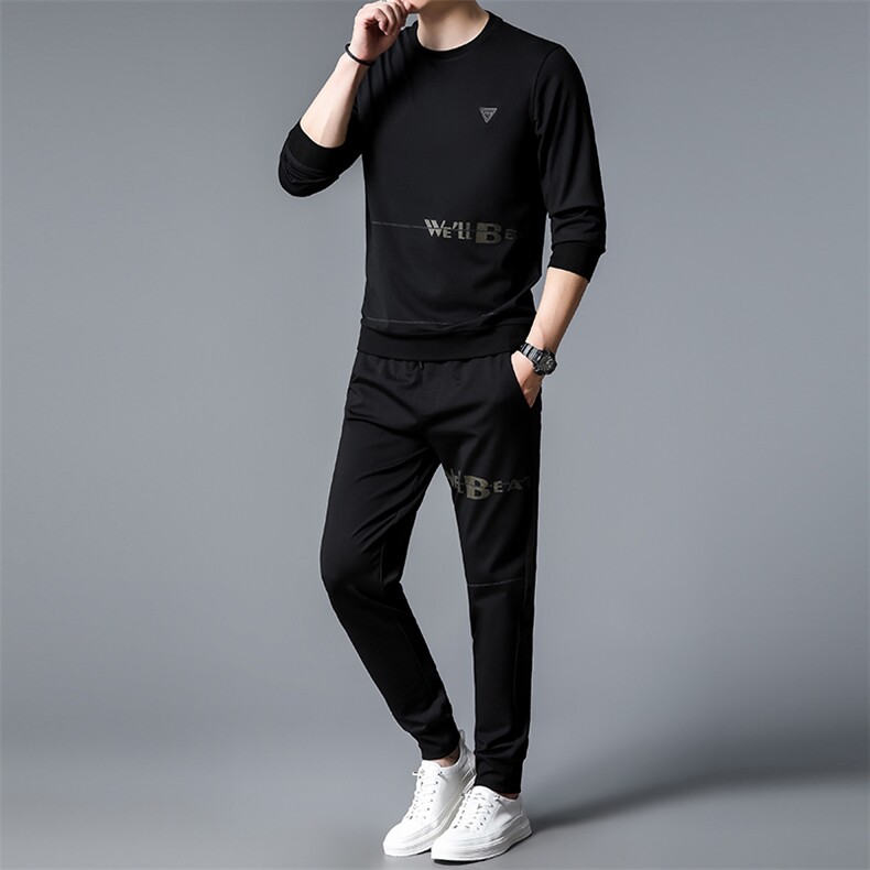 S3038-2钱塘2020-2春秋薄款时尚休闲中青年男士长袖卫衣P127,男装休闲套装,钱塘207-2