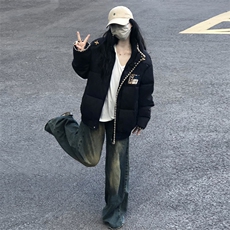 A583-P98刺绣设计感面包服棉服冬季加厚潮棉衣外套，男装棉衣，星座911