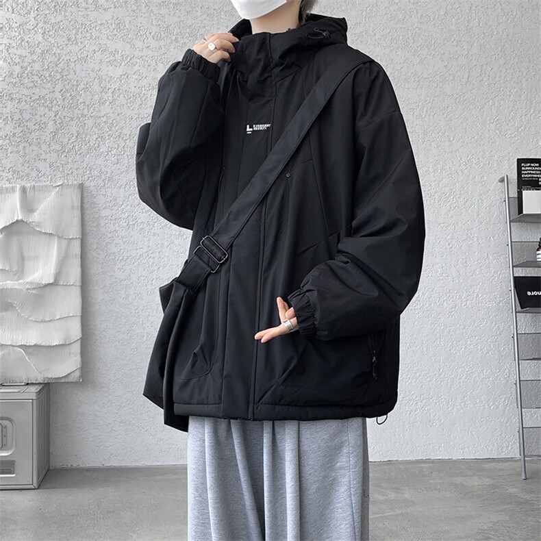 8XL-M冲锋衣外套男加棉加厚夹克秋冬户外登山服JK1313 薄P90控110图片
