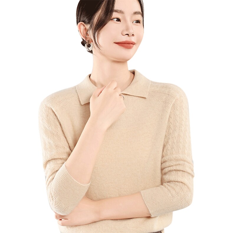 35%羊绒衫秋冬季新款舒适时尚百搭女式宽松长袖打底毛衣,女装羊绒衫,琳尚羊绒
