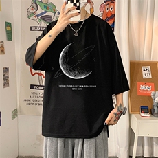 Q11246-P30月球春夏季七分袖t恤男大码五分袖男短袖中袖，男装T恤，电商A040