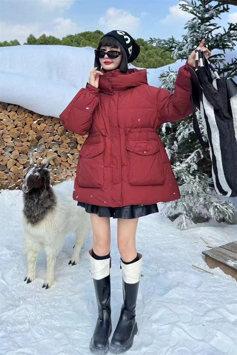 2024冬装新款时尚潮流羽绒服（白鸭绒）充绒量90%,女装羽绒服,曼琳思菲
