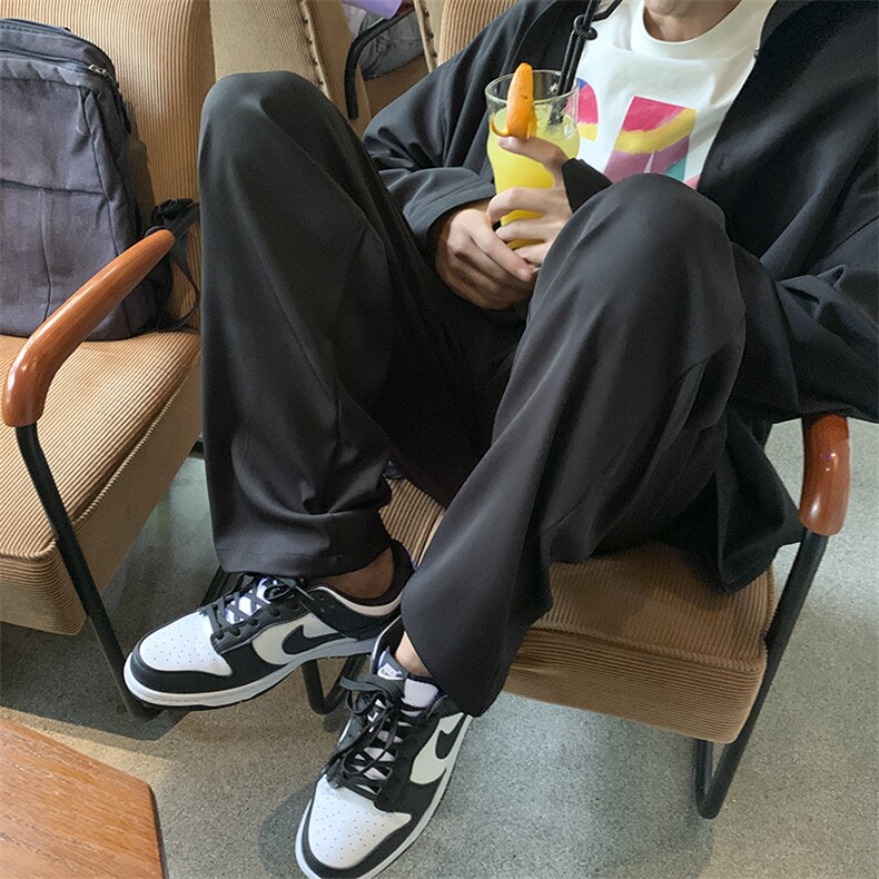 夏季拖地冰丝西裤宽松直筒超薄垂感拖地裤XZ1004-1KZ1668P35控58,男装休闲裤,星座715