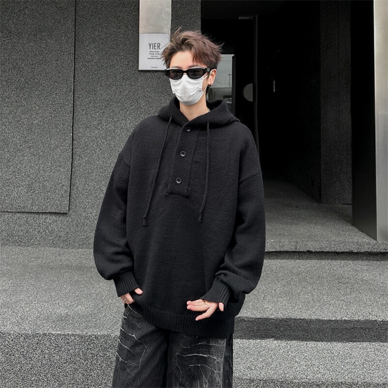 美式连帽毛衣外套男宽松秋冬外搭慵懒风休闲百搭上衣MY0663-P55,男装针织衫/毛衣,星座308B-1