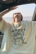 已注册/夏季外景纯棉ins韩版潮牌短袖T恤男宽松打底衫DT00138/P25，男装T恤，电商B316