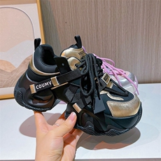 新款老爹鞋女2023秋季酷帅时尚厚底运动鞋女百搭休闲鞋潮舒适女鞋，女鞋休闲鞋，电商A223