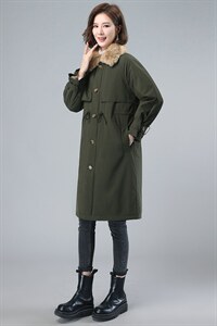 外套2021年新款女秋冬百搭韩版宽松长款冬季加绒加厚时尚棉衣棉服图片