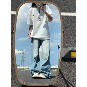 XZ809A/FFF05/P35/控48  美式V领坎肩万针小狗绣花T恤图片