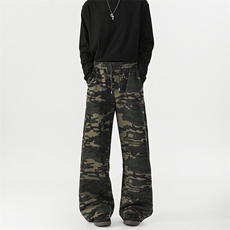 383-特P28美式复古百搭宽松迷彩卫裤，男装休闲裤，星座1503