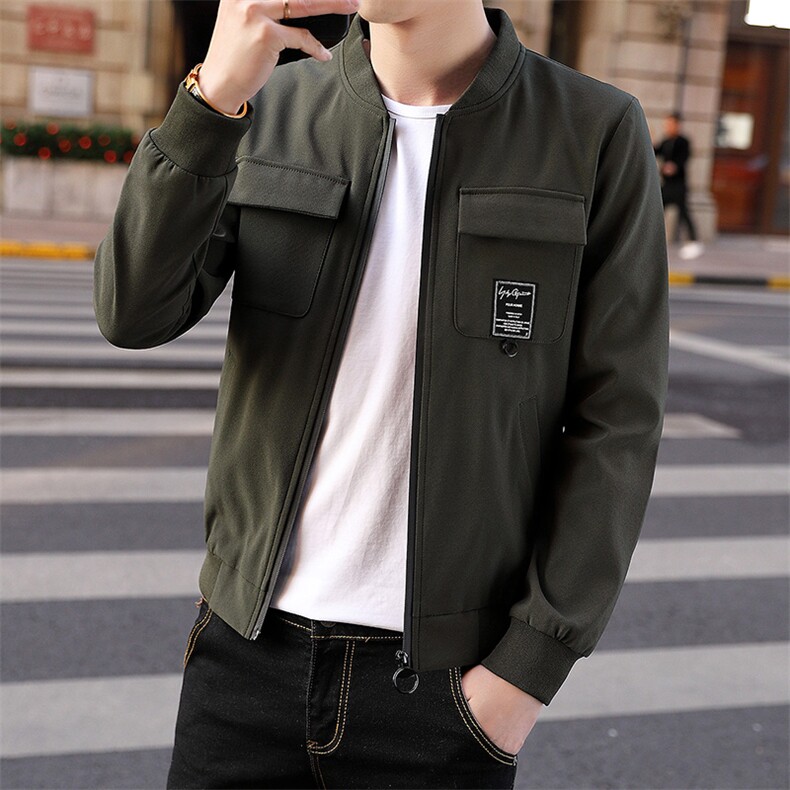 牛仔布收口袖排扣2021年青春流行长袖休闲修身型水洗夹克，男装夹克，电商A441