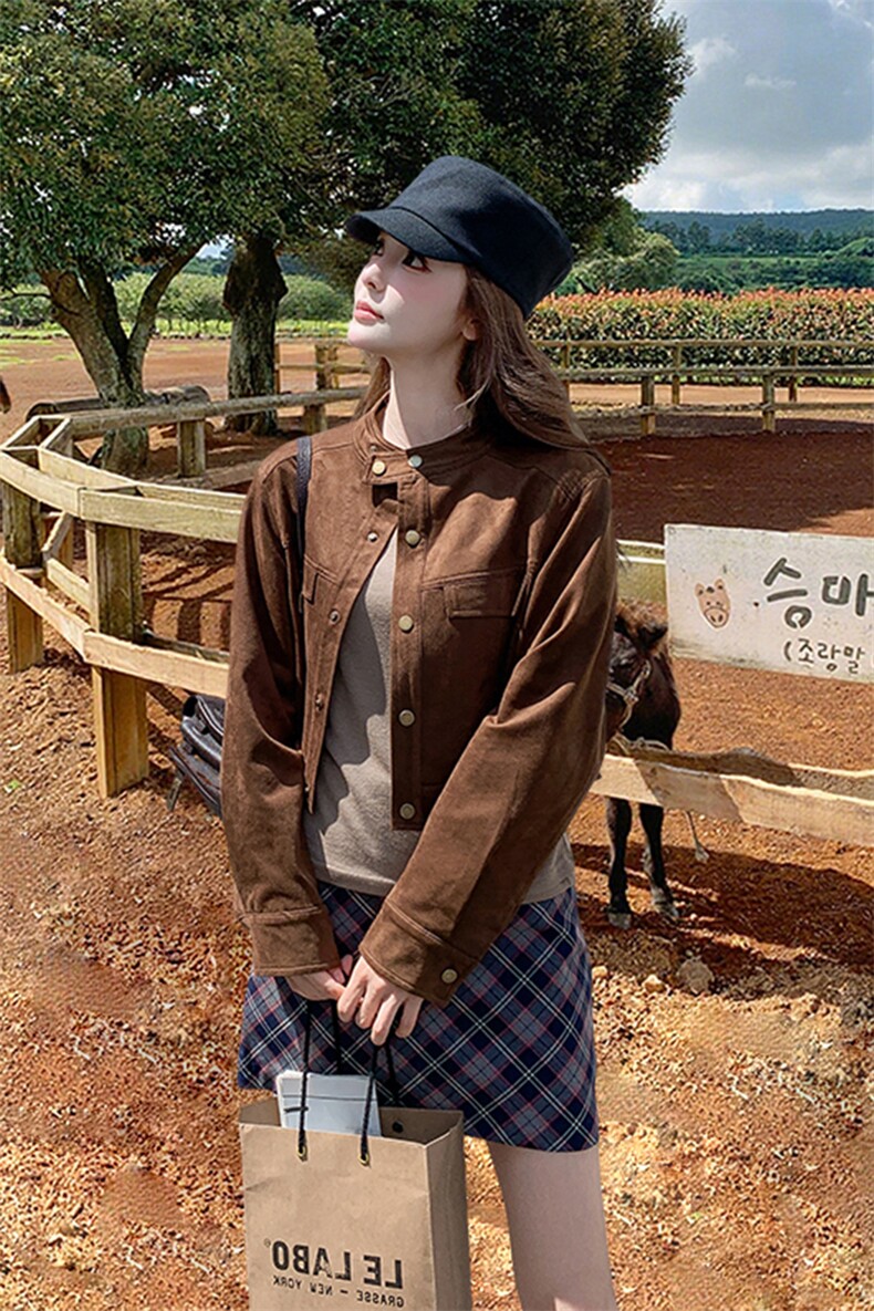 新款现货麂皮绒外套套装B276-2533-套装P195-K298,上衣P145-K228,女装套装/套裙,浙宝276（原081）