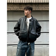 网图现货春季皮衣飞行员外套1209-1-JK19-P90主推可谈，男装皮衣，星座1209-1