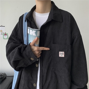 秋冬灯芯绒外套长袖韩版衬衫宽松衬衣情侣男女ins潮港风 H202/P45图片