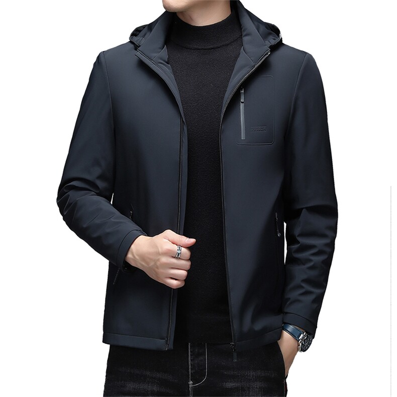 冬季新款纯色羽绒服男装脱卸帽外套中年爸爸装上衣SFT98088-P240,男装羽绒服,电商B212（原钱塘6029）