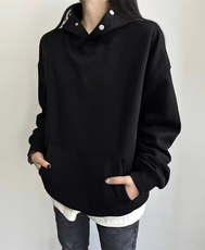 重磅纽扣连帽卫衣男女秋冬潮牌宽松加厚外套百搭帽衫WE08，女装短外套，星座1116A（原606A-3）